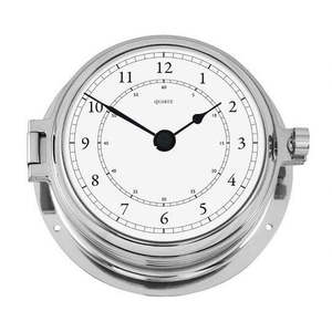 Clocks Gifts: Fischer Solid Chrome Marine Clock – Durable and Elegant