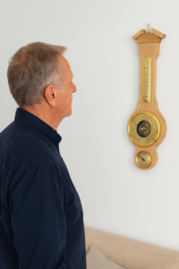 Traditional  Banjo Light Oak 540 mm Weatherstation -3 in 1 - Hygrometer + Barome&hellip;