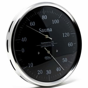 Products: Sauna -Black - Thermometer & Hygrometer 130mm