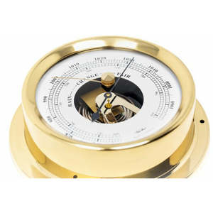 Polished Brass & White Dial 125mm Barometer
