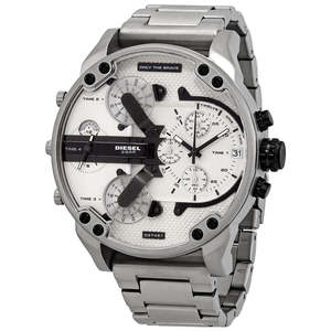 Diesel Mr. Daddy 2.0 Chronograph All Silver White Dial Men's Watch DZ7421