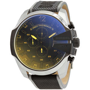 Diesel: Diesel Mega Chief Quartz Black Iridescent Dial Men's Watch DZ4523