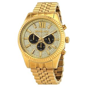 Michael Kors: Michael Kors Lexington 44MM Chronograph Golden Watch MK8494 (Defect)