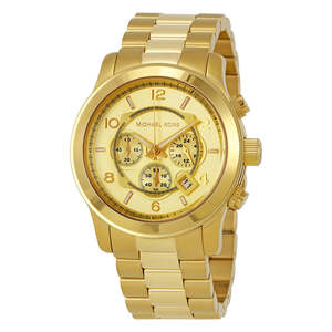 Michael Kors: Michael Kors Runway Chronograph Champagne Dial Men's Watch MK8077