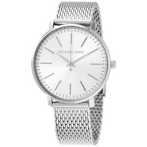 Michael Kors Pyper Quartz Crystal Silver Dial Ladies Watch MK4338