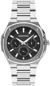 Quantum: Quantum Multi-Function Black Dial Silver Watch ADG1032.350