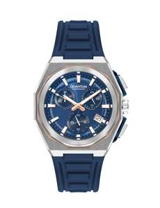 Quantum Navy Multifunction Blue Strap Blue Dial Silver Watch PWG1078.399