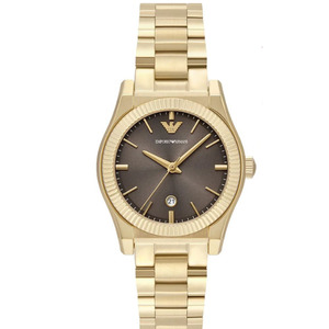 Emporio Armani: Emporio Armani Three-Hand Gold-Tone Brown Dial Stainless Steel Watch AR11700