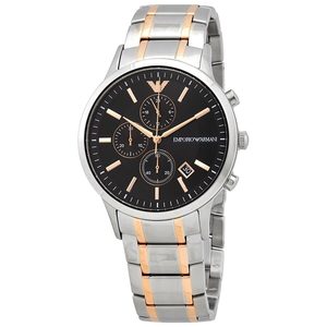 Emporio Armani: Emporio Armani Renato Chronograph Quartz Black Dial Men's Watch AR11165