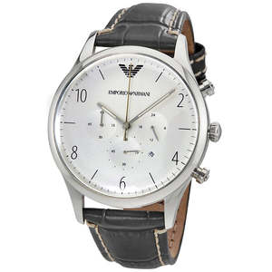 Emporio Armani Mens Watches: Emporio Armani Classic Silver Dial Men's Chronograph Watch AR1861