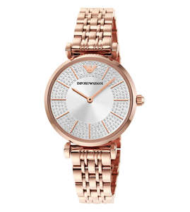 Emporio Armani Womens Watches: Emporio Armani Gianni T-Bar Rose Gold Women's Watch AR11446