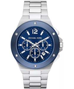 Michael Kors Lennox Chronograph Blue Dial Silver Men's Watch - MK8938