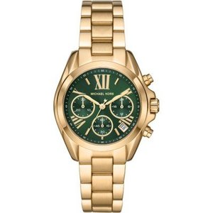 Michael Kors Bradshaw Chronograph Quartz Green Dial Gold Watch MK7257