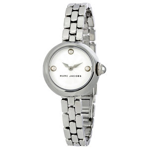 Marc Jacobs Watches: Marc Jacobs Courtney White Dial Silver Watch MJ3456