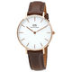 Daniel Wellington Petite Bristol 32mm White Dial Brown Genuine Leather Women&apo&hellip;