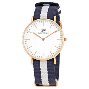 Daniel Wellington Glasgow 36mm White Dial Gold Watch - DW00100031