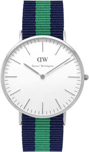 Daniel Wellington Warwick 40mm White Dial Men's Silver Watch - DW00100019