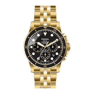 Fossil Mens Watches: Fossil FB-01 Chronograph Quartz Black Dial Men's Watch - FS5836