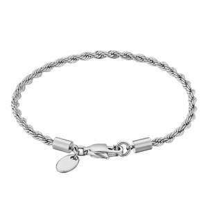 Jewellery: Big Daddy 5mm Rope Chain Silver Bracelet
