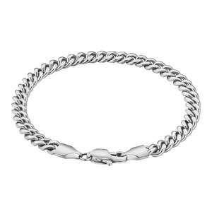 Jewellery: Big Daddy 5mm Cuban Link Silver Bracelet