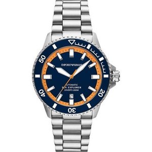 Mens Automatic Watches: Emporio Armani Sea Explorer Automatic Multicolored Stainless Steel Watch  AR60090