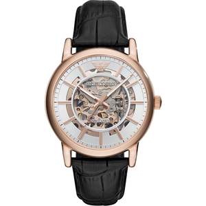 Mens Automatic Watches: Emporio Armani Automatic Skeleton Dial Men's Watch AR60007
