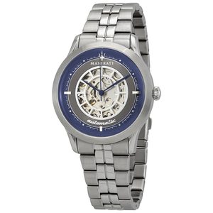 Mens Automatic Watches: Maserati Ricordo Automatic Grey Skeleton Dial Men's Watch R8823133005