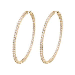 Big Daddy Large Hoop Iced Out Diamond Earring