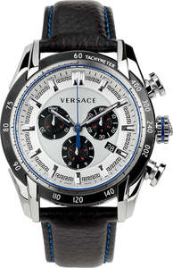 Versace: Versace V-Ray Leather Strap Men's Watch VDB010014
