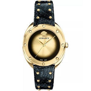 Versace: Versace Shadov Quartz Champagne Dial Ladies Watch VEBM00318