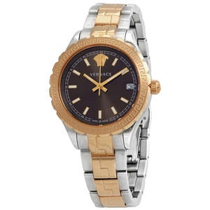 Versace: Versace Hellenyium Quartz Brown Dial Ladies Watch V12040015