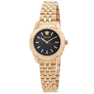 Versace Womens Watches: Versace Greca Time Lady Quartz Black Dial Ladies Watch VE9CA0424