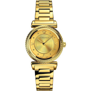 Versace Womens Watches: Versace V-Motif Quartz All Gold Women's Watch - VERE00618