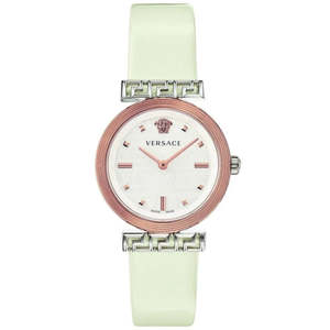 Versace Meander White Leather Strap Women's Watch - VELW00120