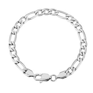 Big Daddy Womens Bracelets: Big Daddy 6mm Steel Figaro Silver Bracelet