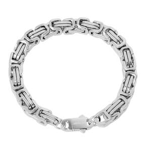 Big Daddy Womens Bracelets: Big Daddy 8MM Byzantine Link 18K Silver Bracelet