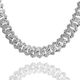 Big Daddy 16MM Baguette Iced Out Cuban Link Silver Chain