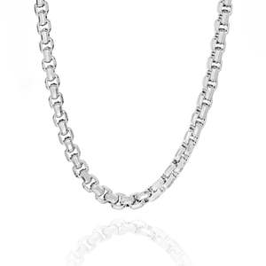 Big Daddy Chains: Big Daddy 8MM Silver Steel Franco Box Chain