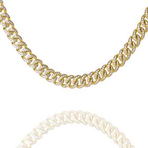 Big Daddy 8MM Bling Curb Cuban Gold Iced Out Chain