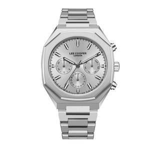 Lee Cooper: Lee Cooper Malo Multifunction All Silver Watch - LC08045.331