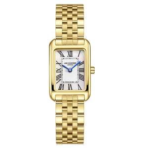 Lee Cooper Classic Square White Dial Gold Watch - LC08135.120