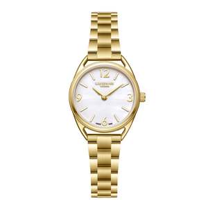 Lee Cooper: Lee Cooper Nayla White MOP Dial Gold Watch - LC08265.120