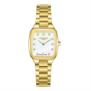 Lee Cooper: Lee Cooper Malo White MOP Dial Gold Watch - LC08266.120