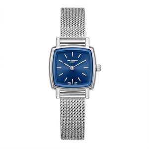 Lee Cooper Womens Watches: Lee Cooper Square Blue Dial Silver Mesh Watch - LC08280.390
