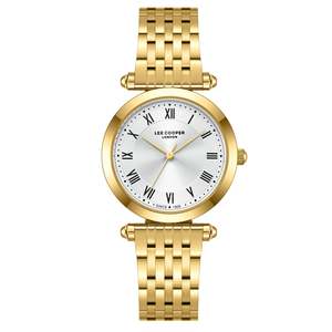 Lee Cooper Classic Roman Numeral Silver Dial Gold Watch - LC08290.130