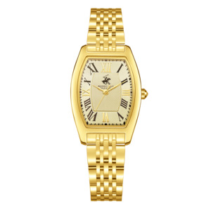 Beverly Hills Polo Club All Gold Tonneau Watch BP3716X.170