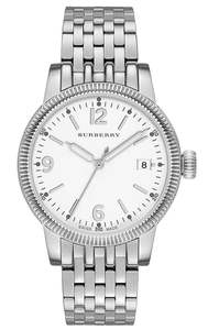 Out Of Stock: Burberry The Utilitarian Date Indicator White Dial Silver Stainless Steel BU7838