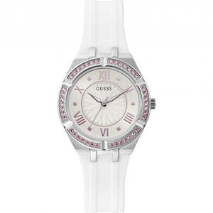 Guess Sparkling Pink Silicone Women's Watch GW0032L1