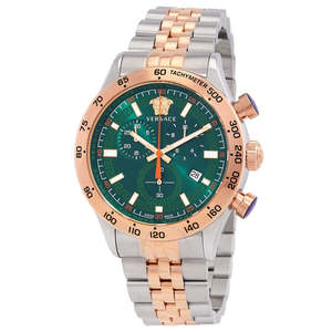 Sync Instock: Versace Hellenyium Chronograph Quartz Green Dial Men's Watch VE2U00924