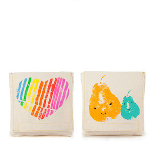 Fluf Organic Cotton Mama Love Snack Bag 2 Pack